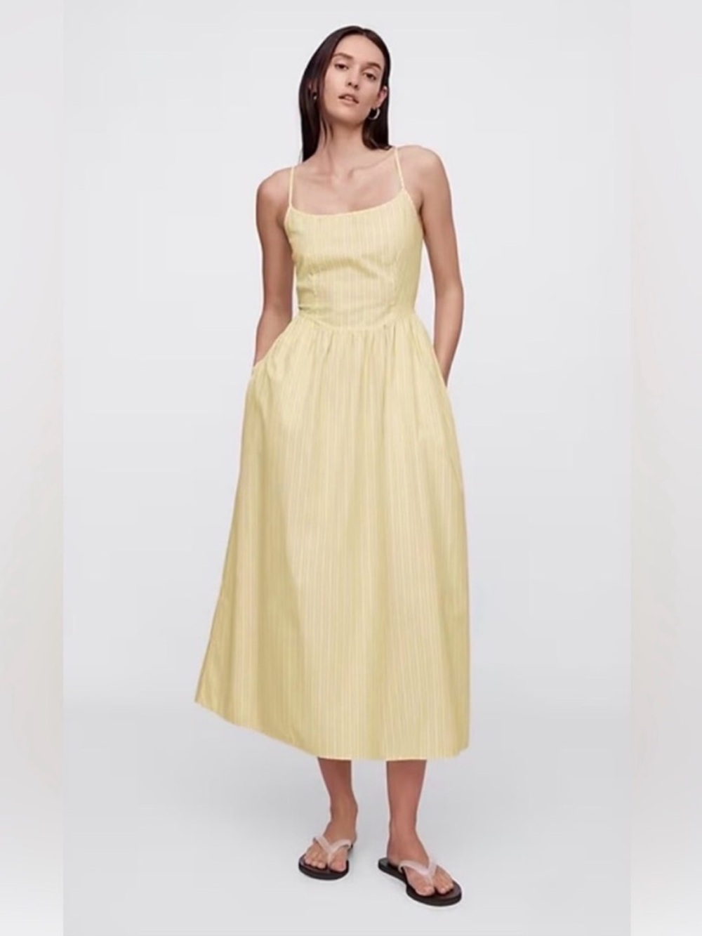 Gap cotton dress medium with pockets